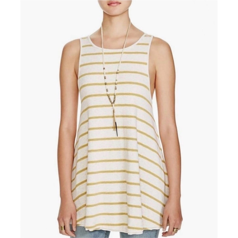 We the Free Garden Striped Sleeveless Tunic Tank, XS